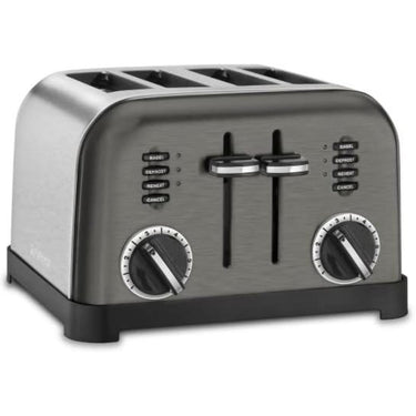 Cuisinart CPT-180BKS Classic 4-Slice Toaster, Black/Stainless Steel - Refurbished
