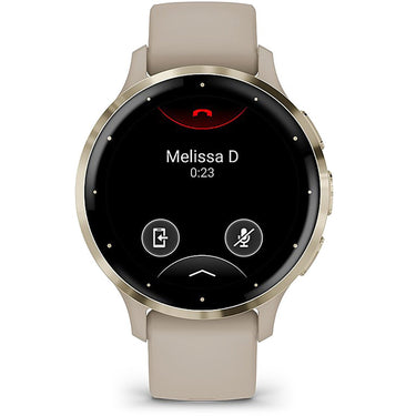 Garmin Venu 3S Health Fitness GPS Smartwatch Gold Steel Bezel w/French Gray Case (41mm)