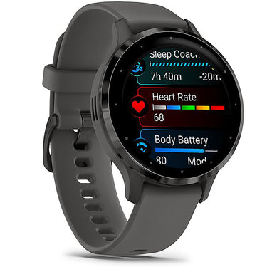 Garmin Venu 3S Health Fitness GPS Smartwatch Steel Bezel with Pebble Gray Case (41mm)