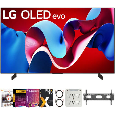 LG 42" OLED evo C4 Series Smart TV 4K Processor (2024) with Movies Streaming Pack