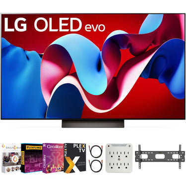 LG 77" OLED evo C4 Series Smart TV 4K Processor (2024) with Movies Streaming Pack
