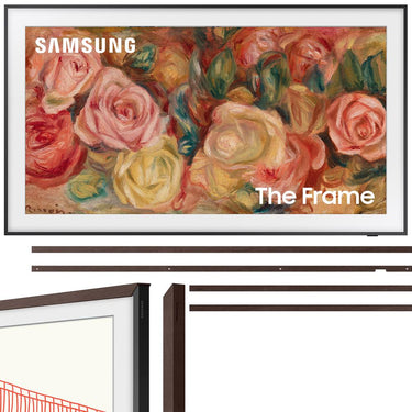 Samsung 65" The Frame QLED 4K Smart TV (2024) + Bezel Modern Brown & 26 Month Protection