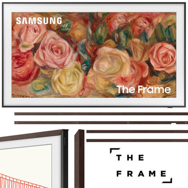 Samsung 65" The Frame QLED 4K Smart TV (2024) + Bezel Modern Brown & 26 Month Protection