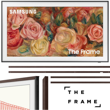 Samsung 75" The Frame QLED 4K Smart TV (2024) + Modern Brown Bezel & 26 Month Protection