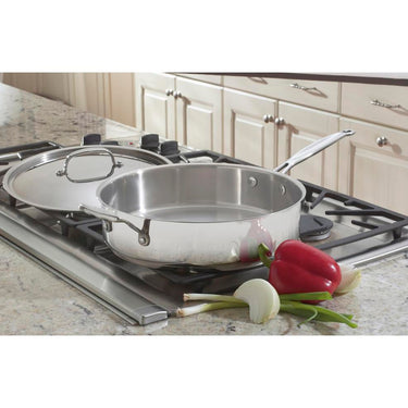 Cuisinart Chef's Classic Stainless 5.5 Quart Saute Pan with Helper Handle and Cover