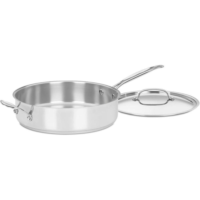 Cuisinart Chef's Classic Stainless 5.5 Quart Saute Pan with Helper Handle and Cover