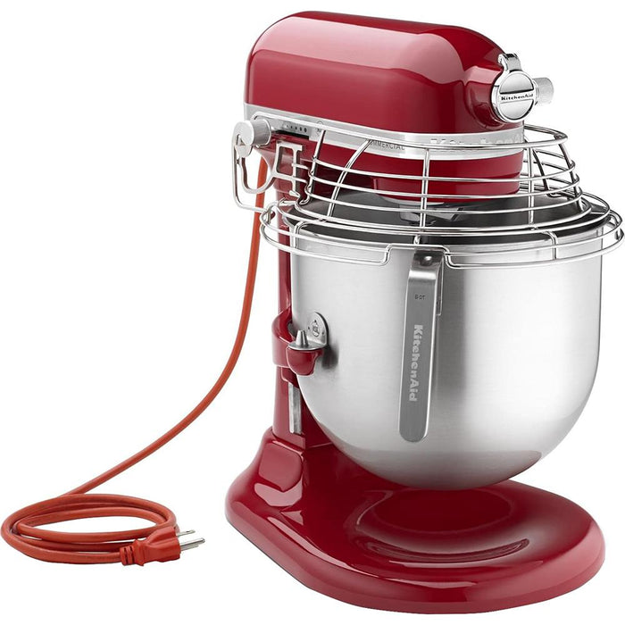 KitchenAid KSMC895ER 8-Quart Commercial Countertop Mixer with Bowl-Guard, 10-Speed Red