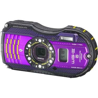 Pentax WG-3 16MP Purple GPS-Enabled Waterp;Shock & Crushproof Digi  Cam - Open Box