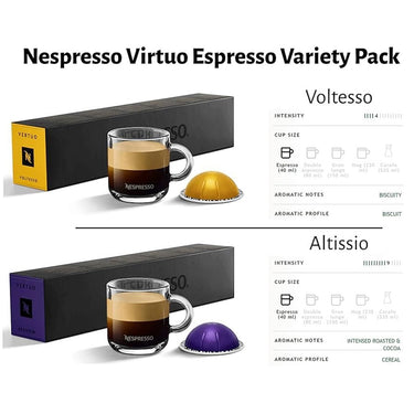 Nespresso  Voltesso and Altissio Ristretto & Espresso Capsules (1.35 fl oz) Bundle