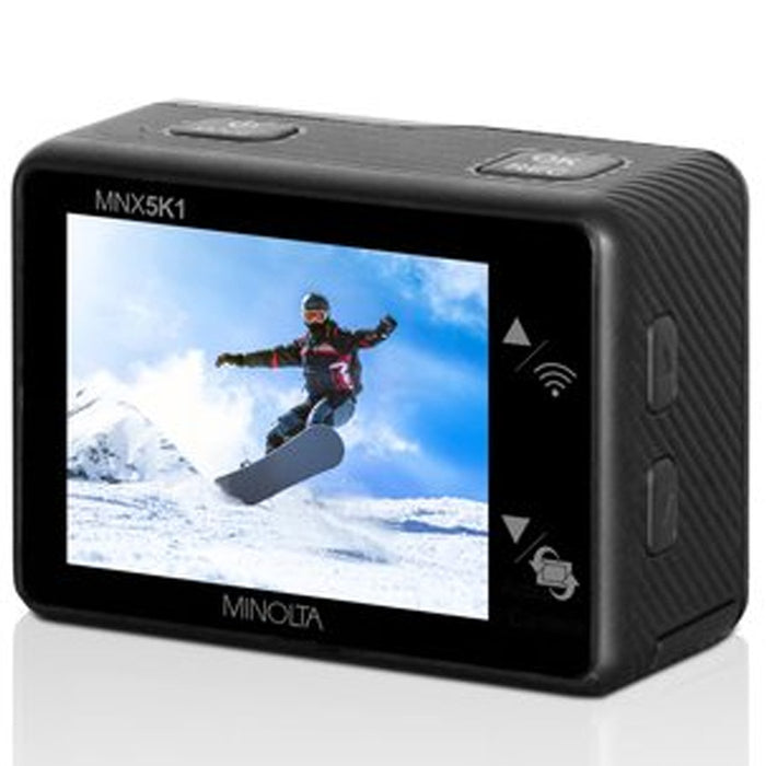 Minolta MNX5K1 5K Ultra HD / 24 MP Action Camcorder Kit with Lexar 64gb Micro SD Card