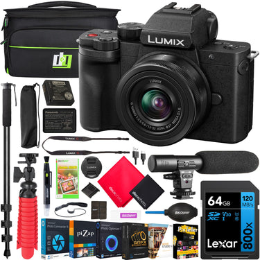 Panasonic LUMIX G100D 4K Mirrorless Digital Camera Body + 12-32mm Lens DC-G100DKK Bundle