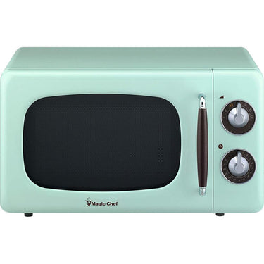 Magic Chef 0.7 Cu Ft 700 Watt Retro Countertop Microwave - MCD770CB (Mint Green) - Open Box