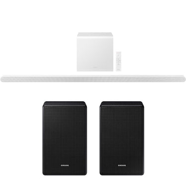 Samsung HW-S801D 3.1.2ch Wireless Soundbar Dolby Atmos, White + Rear Speaker Kit