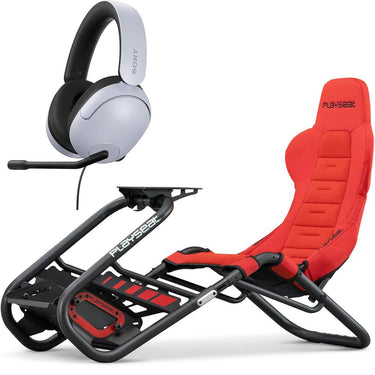 Playseat Trophy Simulator Seat, Red + Premium Sony INZONE H3 Gaming Headset