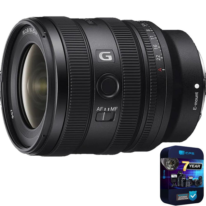 Sony FE 16-25mm F2.8 G Compact Lightweight Wide Zoom Lens +7 YEAR Protection Pack