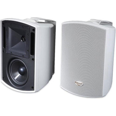 Klipsch AW-525 Outdoor Speaker - White (Pair) +Deco Gear Wire +Banana Plugs