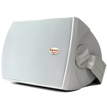 Klipsch AW-525 Outdoor Speaker - White (Pair) +Deco Gear Wire +Banana Plugs