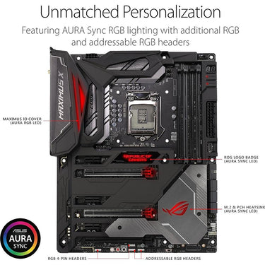 ASUS - MOTHERBOARDS ROG MAXIMUS X CODE LGA1151 DDR4 DP HDMI M.2 Z370 Z370 ATX MBOARD