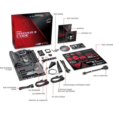 ASUS - MOTHERBOARDS ROG MAXIMUS X CODE LGA1151 DDR4 DP HDMI M.2 Z370 Z370 ATX MBOARD