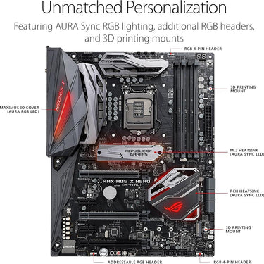 ASUS - MOTHERBOARDS ROG MAXIMUS X HERO 8G CORE 2Z370 ATX MB W/ONBOARD GIGABIT LAN