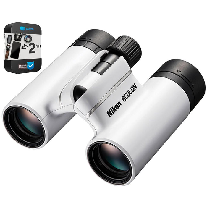 Nikon Aculon T02 8x21 Binoculars White Renewed with 2 Year Warranty