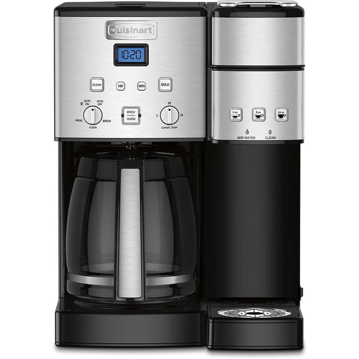 Cuisinart 12 Cup Drip Brewer/Single Serve Coffee Maker (Renewed) + 2 Year Protection Pack