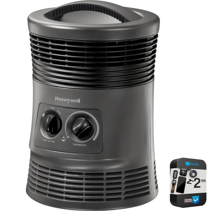 Honeywell 360 Surround Heater, Slate Gray (Renewed) + 2 Year Protection Pack