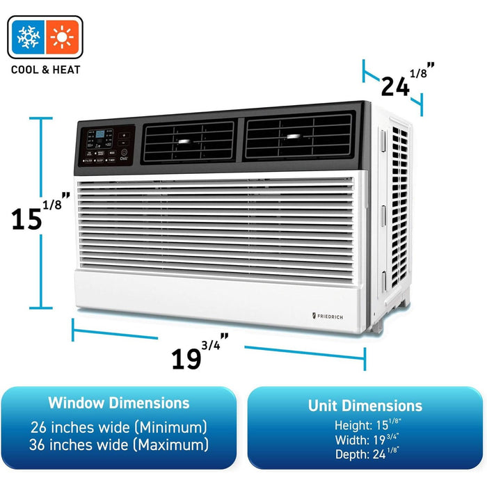 Friedrich CEW12B33B Chill Premier Air Conditioner and Heating Window Unit (12,000 BTU)