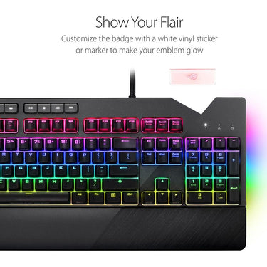 ASUS - SFF ROG STRIX FLARE CHERRY MX RED AURA SYNC RGB LIGHTING
