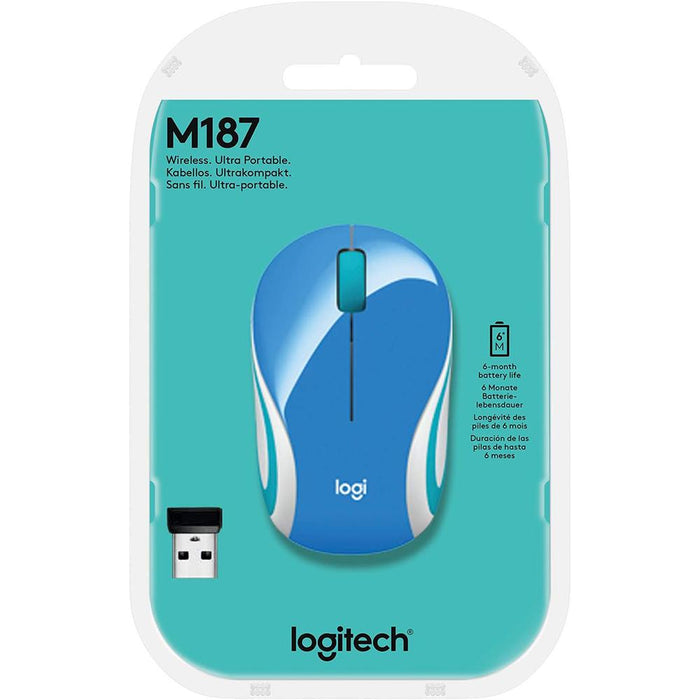 Logitech Core M187 Wireless Mini Mouse Blue
