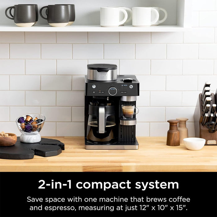 Ninja Espresso & Coffee Barista System w/ Ristretto (Renewed) + 2 Year Protection Pack