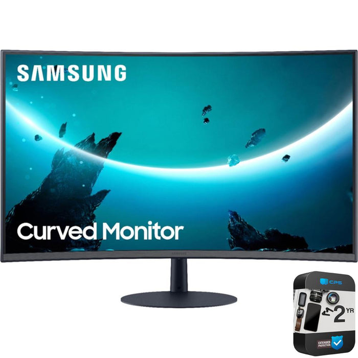 Samsung T55 Series 27" LED 1000R Curved FHD Monitor (Renewed) + 2 Year Protection Pack