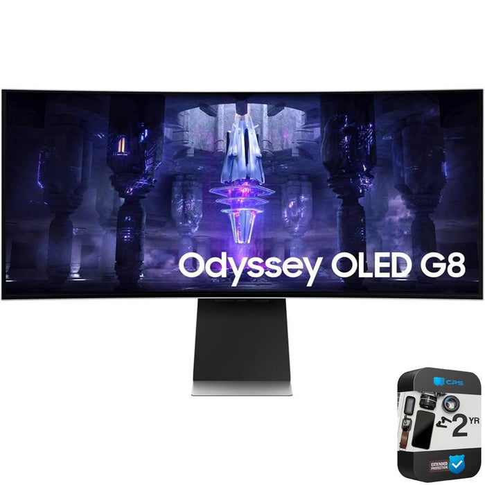Samsung 34" G85SB OLED Ultra WQHD Curved Gaming Monitor (Renewed) +2Year Protection Pack