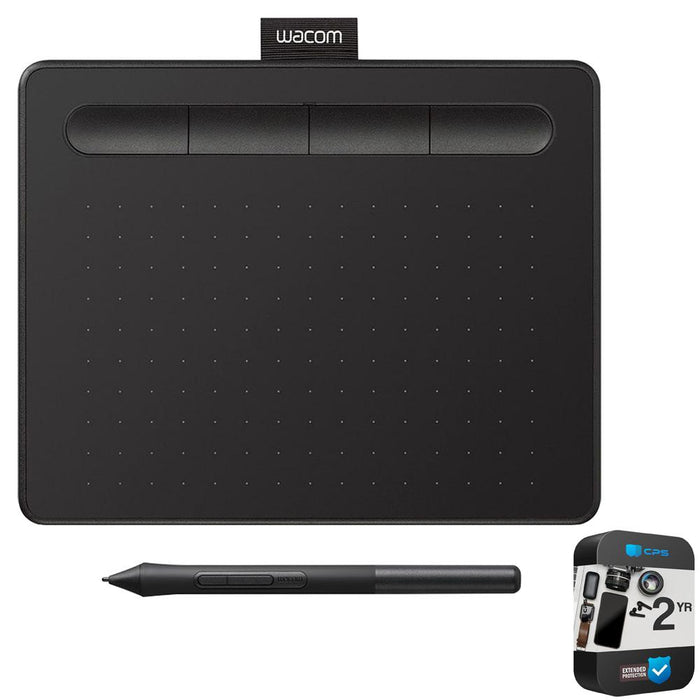 Wacom Intuos UCTL4100 7" Creative Pen Tablet, Black (Renewed) +2 Year Protection Pack