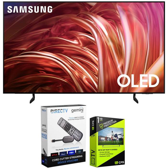 Samsung QN55S85DA 55" OLED 4K Smart TV (2024) Bundle with Redeemable DIRECTV Gemini Air