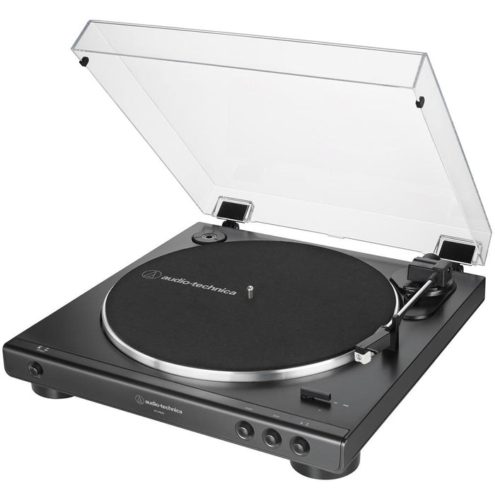 Audio-Technica AT-LP60X-BK Fully Automatic Stereo Turntable w/ 3 Year Warranty Bundle