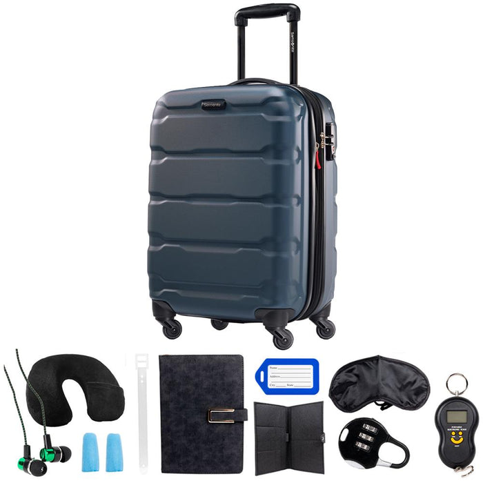Samsonite Omni Hardside Luggage 28" Spinner Teal + Luggage Accessory Kit