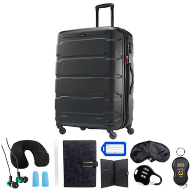 Samsonite Omni Hardside Luggage 28" Spinner Black + Luggage Accessory Kit