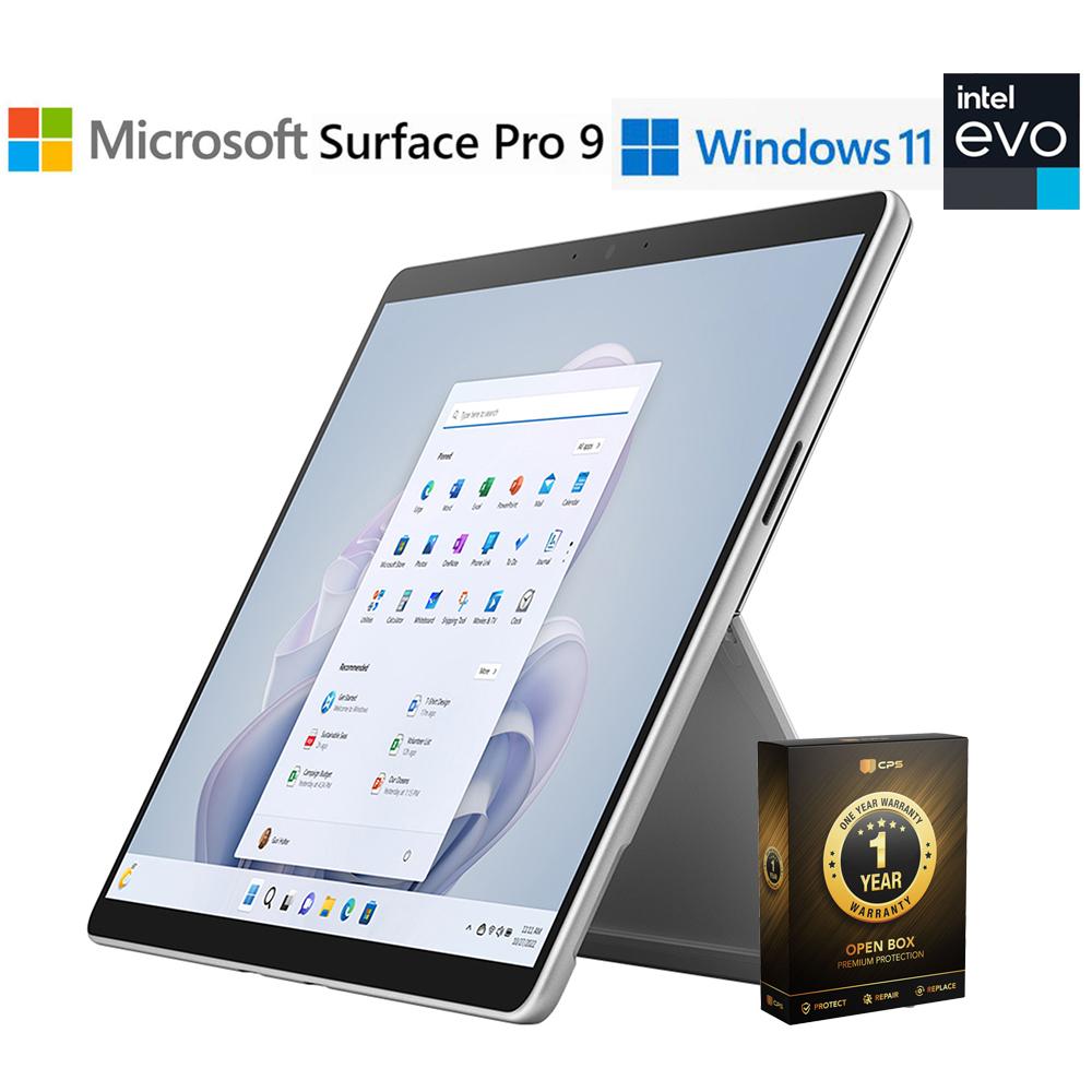 Microsoft Surface Pro 9 13" Tablet i7 32GB/1TB Platinum Open Box+1 Yea