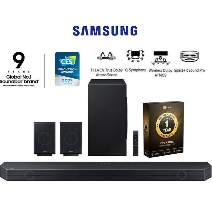 Samsung 11.1.4ch Wireless Soundbar + Rear Speakers 2023 Open Box+1 Year Warranty