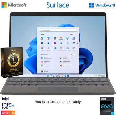 Microsoft Surface Pro 8 13" Intel i7 16/256GB Platinum Open Box + 1 Yr Warranty