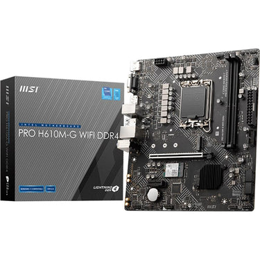 MSI PRO H610M-G WIFI DDR4 Gaming Desktop Motherboard, Intel H610, LGA-1700