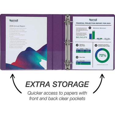 Samsill Durable 5 1.5" Binder 4pk Asst