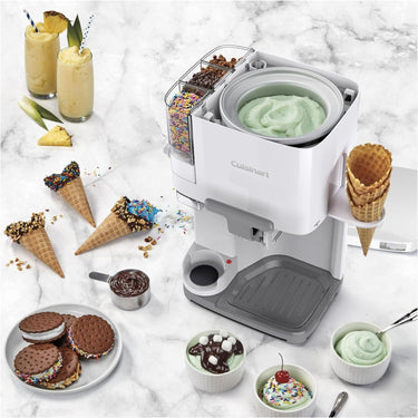 Cuisinart ICE-45 Mix It In Soft Serve 1-1/2-Quart Ice Cream Maker, White, Refurbished