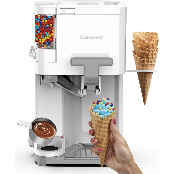 Cuisinart ICE-45 Mix It In Soft Serve 1-1/2-Quart Ice Cream Maker, White, Refurbished