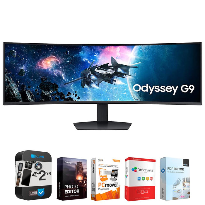 Samsung 49" Odyssey G9 G95C DQHD Curved Gaming Monitor + 1 Year Protection Pack