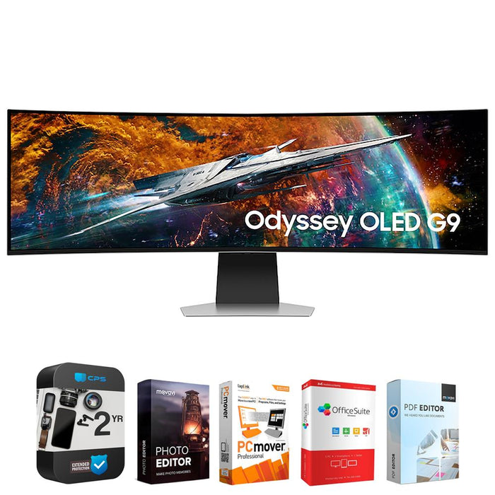 Samsung 49" Odyssey OLED G9 DQHD Curved Gaming Monitor + 1 Year Protection Pack