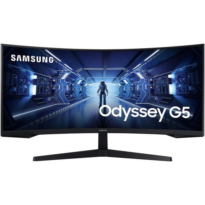 Samsung 34 inch Odyssey G55T WQHD HDR Curved Gaming Monitor + 1YR Protection Pack