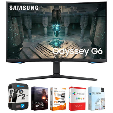 Samsung 32" Odyssey G65B QHD Curved Gaming Monitor + 1 Year Protection Pack