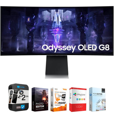 Samsung 34" G85SB OLED Ultra WQHD Curved Gaming Monitor + 1 Year Protection Pack